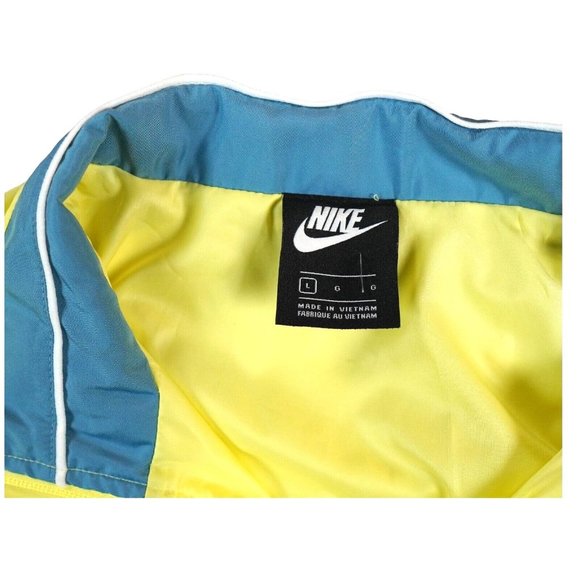 Nike Jacket Womens Large‎ Yellow Heritage Woven Polyester Colorblock Vintage - Picture 10 of 10